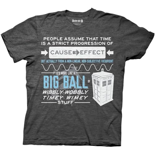 Ripple Junction Gaya Entertainment Doctor Who Wibbly Timey - Camiseta (Talla Mediana), diseño de Tardis de Doctor Who