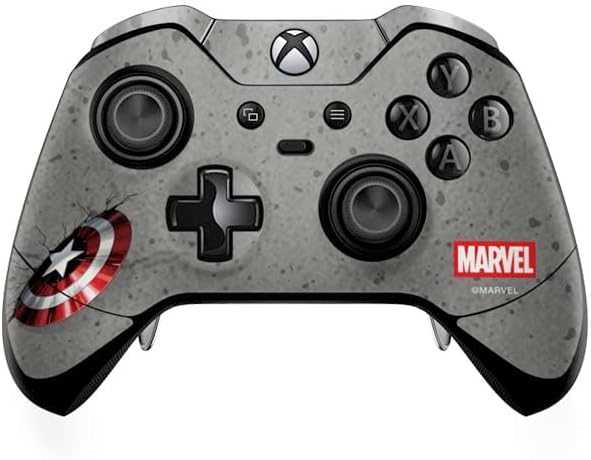 Skinit Decal Gaming Skin Compatible with Xbox One Elite Controller - Officially Licensed Marvel Captain America Portrait Design