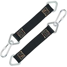 Aoneky 2 Pack 9.84inch Tree Straps for Hammock and Swing, Heavy Duty 1100lb Capacity Hammock Hanging Kit with Carabiners, Short Fixed Length Suspension Straps for Backyard, Camping, Outdoor Black