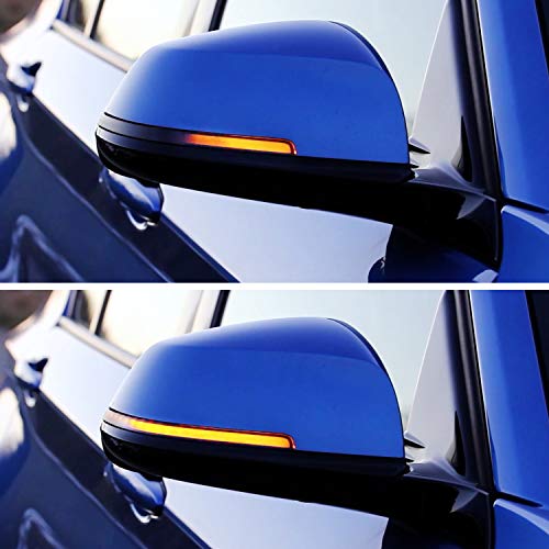 Ijdmtoy Smoked Lens Dynamic Sequential Blink Led Side Mirror Turn Signal Light Strip Assembly Compatible With Bmw 1 2 3 4 Series I3 (F20 F21 F22 F30 F32) #TOP4