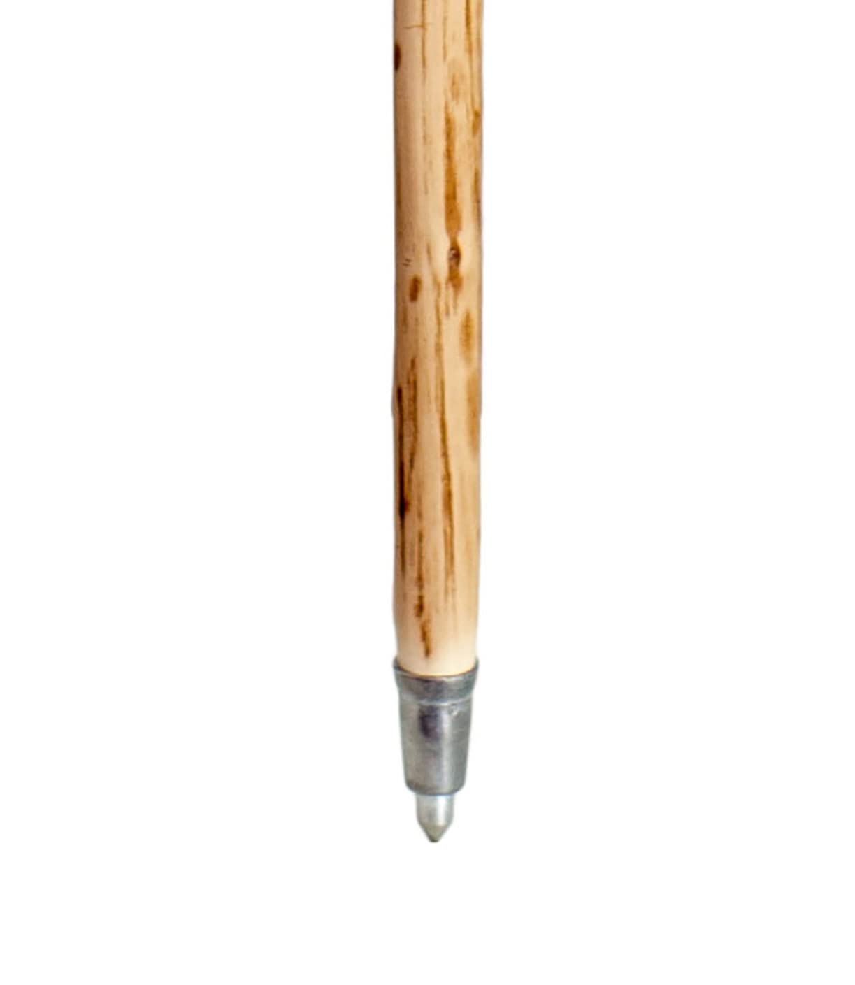 Bastone da trekking personalizzato in legno leggero e resistente, con corda di fissaggio e punta in metallo 125 cm