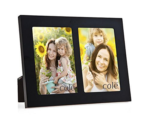 Philip Whitney Split Double 4x6 Black Wooden Picture Frame