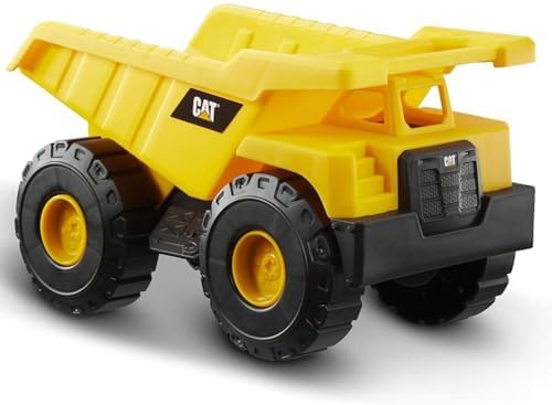 CAT Construction Toys, Construction Fleet 10" Dump Truck Toy - Sturdy Plastic Construction & Real Working Parts - Perfect Indoor & Outdoor Toys for 2-Year-Old Boys & Girls