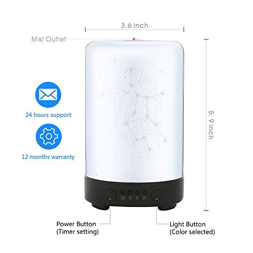 Polennon Virgo Zodiac Signs Night Lights Essential Oil Diffuser 100Ml Humidifier #TOP6