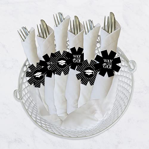 Big Dot Of Happiness Graduation Cheers - Graduation Party Paper Napkin Holder - Napkin Rings - Set Of 24 #TOP2