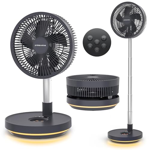 Primevolve 10" Rechargeable Pedestal Fan