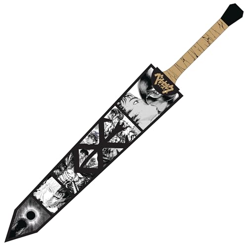 Berserk Dragonslayer Hanging Wall Decor - 18 Inches 3D Layered The Black Swordsman Guts Sword Wooden Anime Wall Art - Manga Fan Room Decor (Dragonslayer_1)