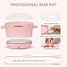 Silicone Wax Warmer for Hair Removal, Compact Portable Electric Wax Heater Machine for Soft and Hard Wax Beads Fast Heating, Home Gentle Waxing for Women for Body Eyebrow Brazilian Bikini Face