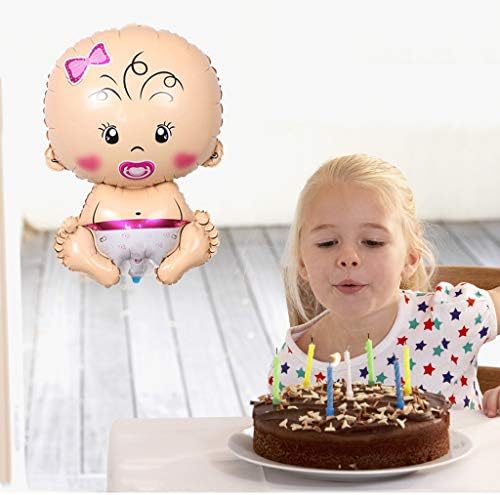 Huture 2PCS 30"x20" International Welcome Baby Shape Jumbo Mylar Foil Balloon Boy Girl Latex Helium Balloons Great for Baby Shower Pregnancy Gender Reveal Wedding Birthday Party Decor Supplies