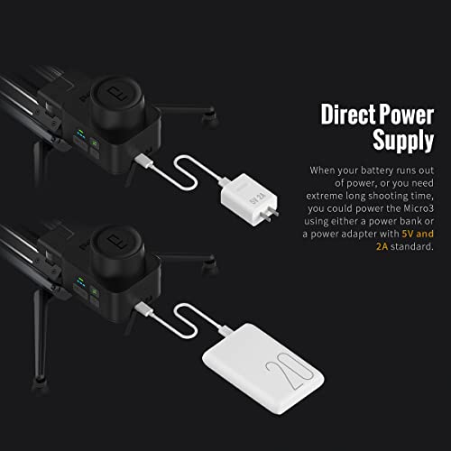 Zeapon Micro 3 E1000 Motorized Double Distance Camera Slider, Travel Distance 42.13 Inch Hellaflush Design 4Kg-12Kg Payload #TOP6
