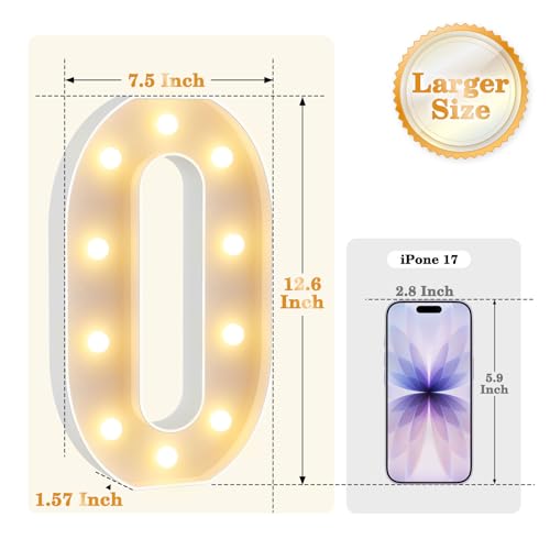 NANXU 12.6 Inch Marquee Light Up Numbers 13 for Party Decorations by NANXU - Used condition - Image 2