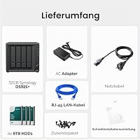 Synology DS925+ 4-Bay NAS-Server-Kit (32GB RAM, 32TB HDD) - 4X 8TB Synology NAS Hochleistungs-Desktop-Netzwerkspeicher – Ansicht 2