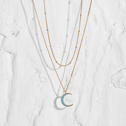 Image of MEVECCO Dainty Pendant Layered Necklaces for Women