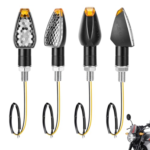 4PCS Intermitentes Moto 12/24V Luces Indicadores de Torneado de Motocicleta