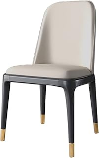 Sillas de Comedor de Cocina Modernas de Cuero sintético, Respaldo Alto, Asiento Acolchado y Suave con Patas de Metal de Acero al Carbono para Uso doméstico y Comercial (Color: Blanco)