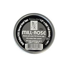 Stainless PTFE Thread Seal Tape, 1/2 X 260IN, Rolls