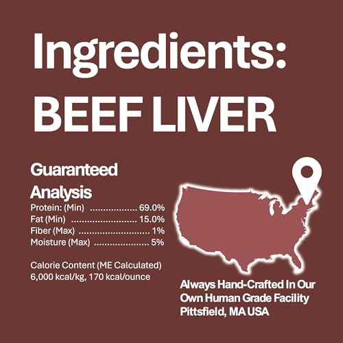 Whole Life Pet Just One Beef Liver Dog Treats - Human Grade, Freeze Dried, One Ingredient - Training Or Reward, Grain Free, Made in The USA - Thumbnail 6
