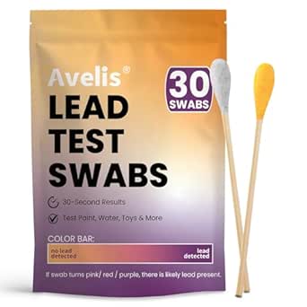 30 PCS Lead Test Kit for Dishes, Premium Lead Testing Swabs for Paint & Jewelry, 3rd Generation