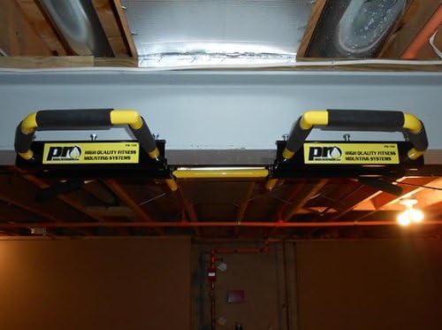 PRO Mountings 5-grip I-beam Yellow/Long Bent Bar - Pull up Bar/Chin up Bar
