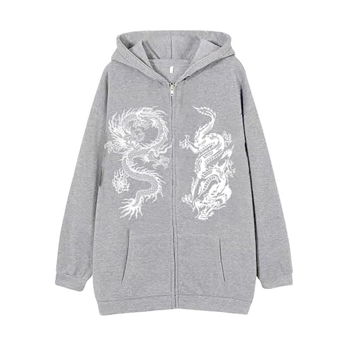Sweat à capuche surdimensionné zippé contre le froid veste baggy ample