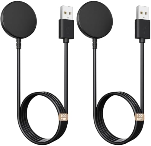 2Pack Ladekabel für Samsung Watch Galaxy Watch 8/8 Classic 1M USB A | für samsung Galaxy watch ladegerät Watch 8/8 Classic/Ultra/7/6/6 Classic/5/5 Pro/4/4 Classic/3/Active/FE（Nicht