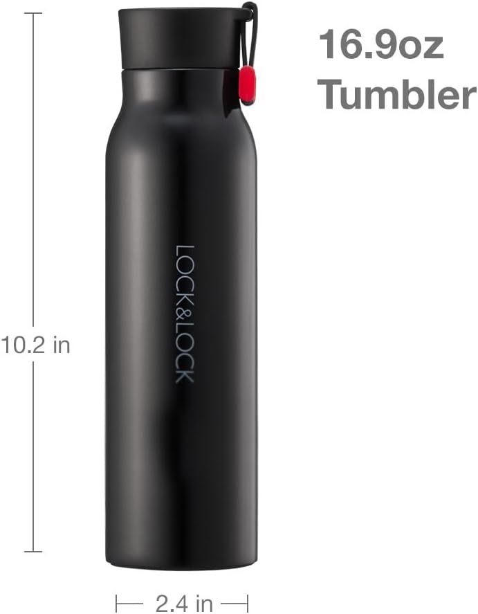 LOCK & LOCK Name Stainless Steel Vacuum Insulated Thermal Travel Mug, 17 oz (White) - Image 8