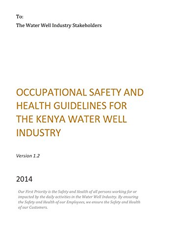 Occupational Safety and Health Guidelines for the Kenya Water Well Industry