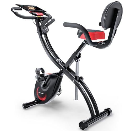 Sportstech X150 Heimtrainer Fahrrad - Klappbar 3in1 Hometrainer Fahrrad Liegeergometer mit Power Ropes, Ergometer Heimtrainer bis 150kg Belastbar, Indoor Bike für Kardio-Training zu Hause