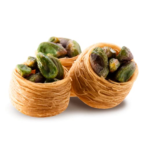 Al Nejmah Sweets Since 1970 Premium Assorted Baklava Pastry Gift Basket Tin Box | 100% Natural Pistachio, Pine Nut, Cashew, Almond | Traditional Dessert | No Preservatives, No Additives | Apprx.60-67 Pcs Net Weight 1.32Lbs #TOP2