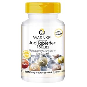 Jodiumtabletten – 150µg jodium per tablet – hoge dosering & veganistisch – van kaliumjodide – 100 tabletten