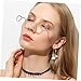 TOPPERFUN 1Pair Wavy Rhinestone Spectacle Frame Lensless Decorative Glasses for Photography Unisex Fashion Eyewear Lightweight Comfortable Option Unique Handmade Design