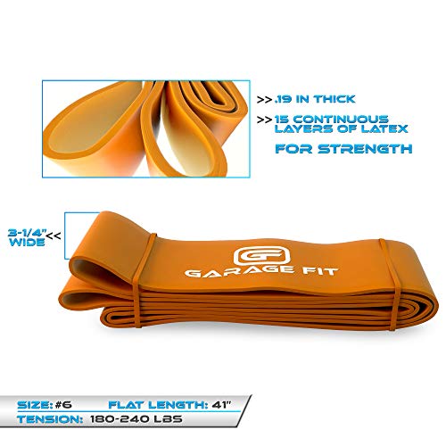 Garage Fit Pull Up Assist Bands, Pull Up Resistance Bands - Resistance Bands for Pull Ups, Chin Ups, Muscle Ups, Powerlifting Bands, Heavy Resistance Bands XXL Orange - Thumbnail 2