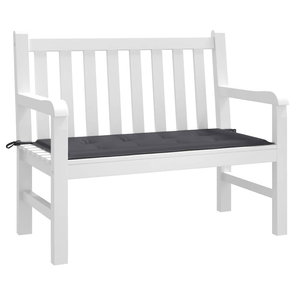Cuscino per Panca da Giardino 120x50x3 cm Antracite in Oxford | Imbottitura in schiuma morbida con lacci di fissaggio per panche da patio, terrazzo e soggiorno.