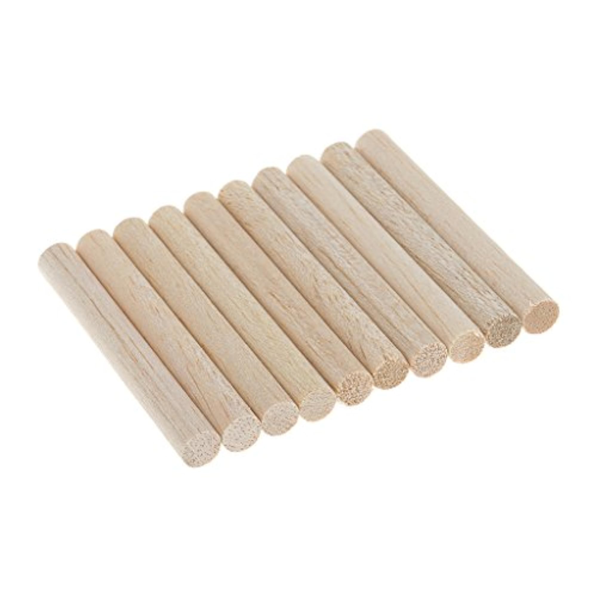 10 Pieces Balsa Wood Unfinished Craft Round Stick Dowel Rods