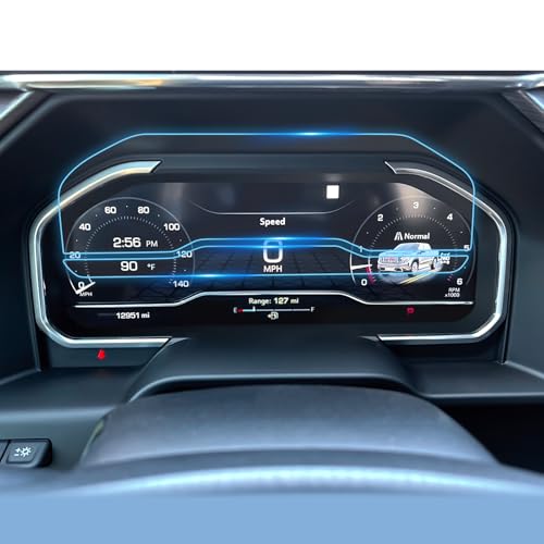 LFOTPP For 2025 GMC Sierra Screen Protector- (2PCS) 2022-2025 Sierra 1500& 2024-2025 Sierra 2500HD 3500HD (AT4/AT4X/Denali/Denali Ultimate) 12.3 Inch Dash Touchscreen [HD Glass]