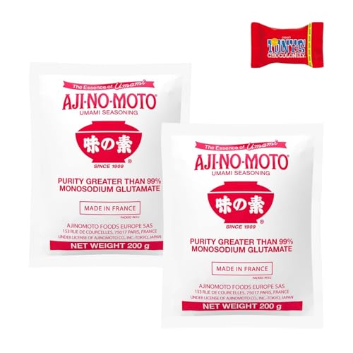 AJINOMOTO - Glutamato monosódico, (2 x 200 gr), glutamato monosódico (MSG), potenciador del sabor para cocina asiática e internacional Trinovi