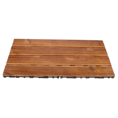 VILLCASE Pavimento Carbonizzato Anticorrosivo per Balcone e Patio Piastrella con Design Incastrabile Facile Installare e Manutenere Rivestimento per Giardino e