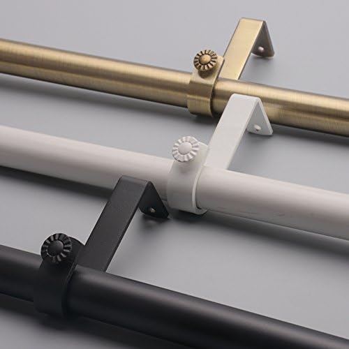 4Pcs Metal Curtain Pole Rod Bracket Adjustable Curtain Pole Support Heavy Duty Support Holder