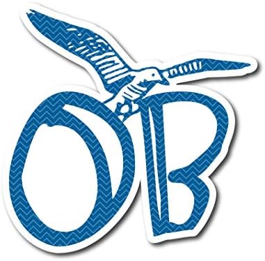 Darknalia - OB Ocean Beach San Diego Vinyl Sticker | Zig Zag Style ((3.1 x 3 in))