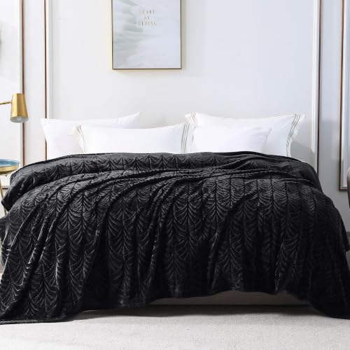 Whale Flotilla Soft Flannel Fleece King Size Bed Blanket, Black by Whale Flotilla - Used condition - Image 8