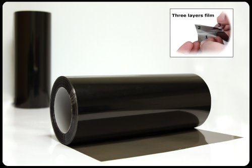 Optix Smoke Black Light Headlight Taillight Tint Vinyl Film Cover Sheet - 12" X 36" Inch #TOP1