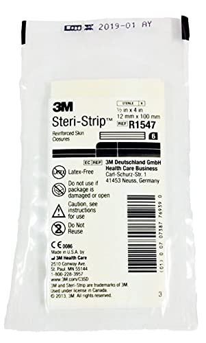 Steri-Strip 1.3cm renforcé Adhésif Peau Fermetures - 5 Paquets (30 Bandes)