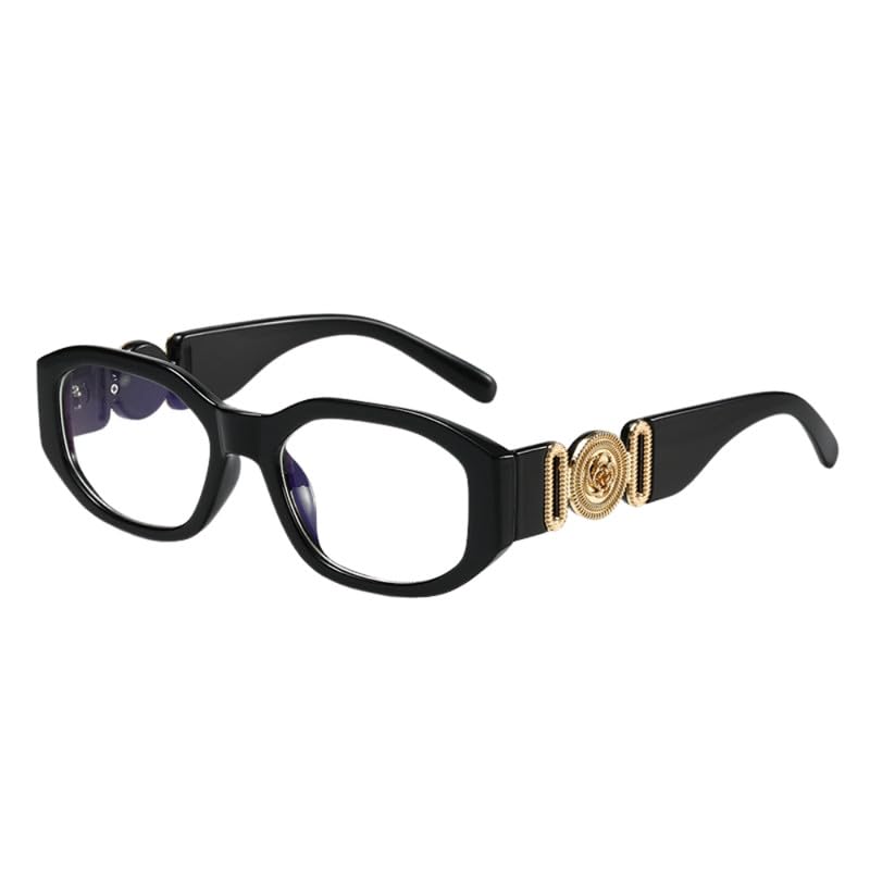 Retro Narrow Square Sunglasses for Women Flat Frame Blue Light Protection Versatile Eyewear-image-46