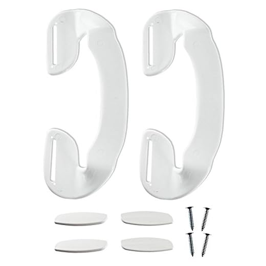 Spares2go Justerbart konturerat dörrhandtag för Gorenje kyl/frys (paket med 2 handtag, 188 mm, vit)