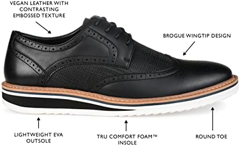 Vance Co. Mens Warrick Dress Shoe with EVA Outsole and Tru Comfort Foam Footbed, Black, 13 | Image 1