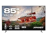 JapanNext Monitor Grande Formato 85" VA 4K UHD (3840x2160) | HDR | Altoparlanti integrati (8Wx2) | G-Sync/FreeSync | Garanzia 2 anni | JN-VM8500UHDR