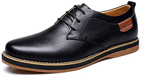 [CHENGFA] カジュアルシューズ メンズ 紳士靴 レースアップ ウォーキング 通気性 (ブラック, measurement_24_point_5_centimeters)