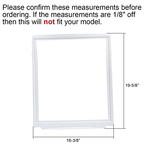 240599301 Shelf Frame Without Glass Refrigerator Delicatessen Drawer Cover for Frigidaire, Kenmore, Crosley Refrigerator Replaces 1037664, AH899475, EA899475 - Thumbnail 5