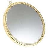 Miroir mural décoratif : fabriqué en verre, ce miroir mural offre une image haute définition. son cadre en fer le rend résistant aux chocs. miroir de coiffeuse décoratif