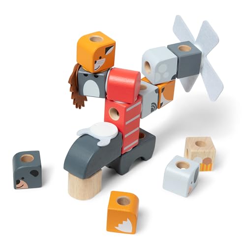 Melissa & Doug Blockables™ Farm and Woodland 2-Pack Bundle Connectable Wooden Building Blocks Preschool Play Set Toy by Melissa & Doug - Image 4